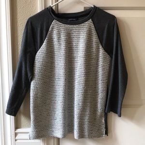 Lands End baseball sweatshirt.